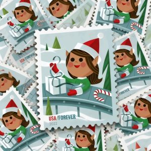 Holiday Elves Forever Stamps 100pcs