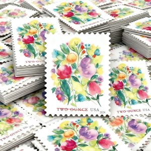 Wedding Blooms Forever Stamps 100pcs